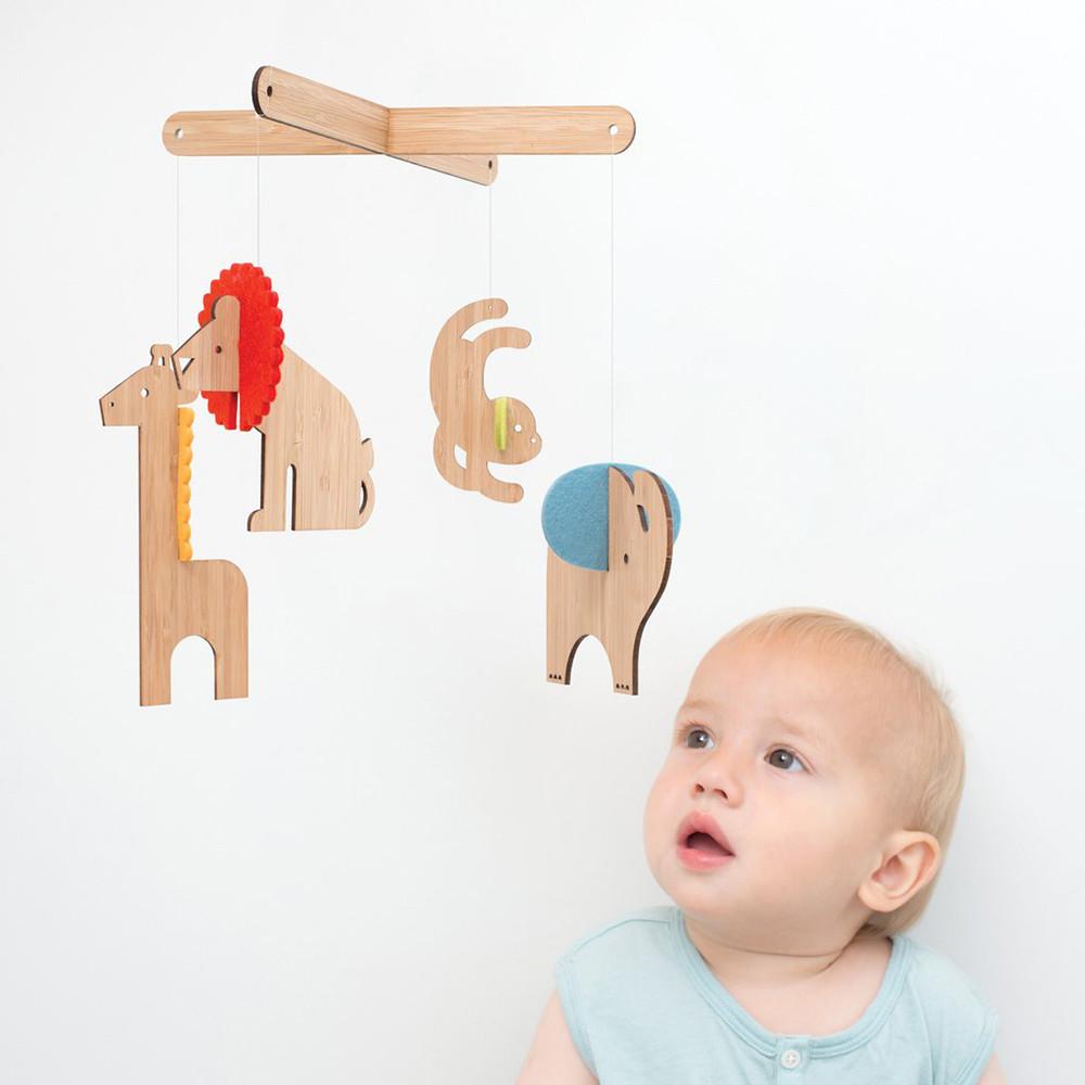 Petit Collage Bamboo Mobile Safari