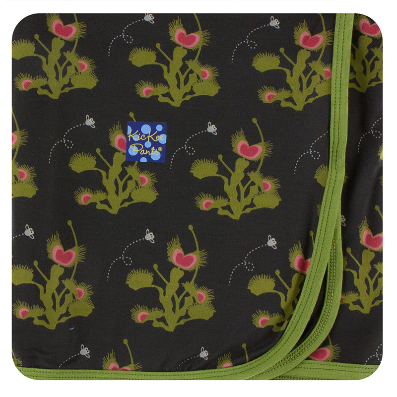 Print Swaddling Blanket in Zebra Venus Flytrap by Kickee Pants