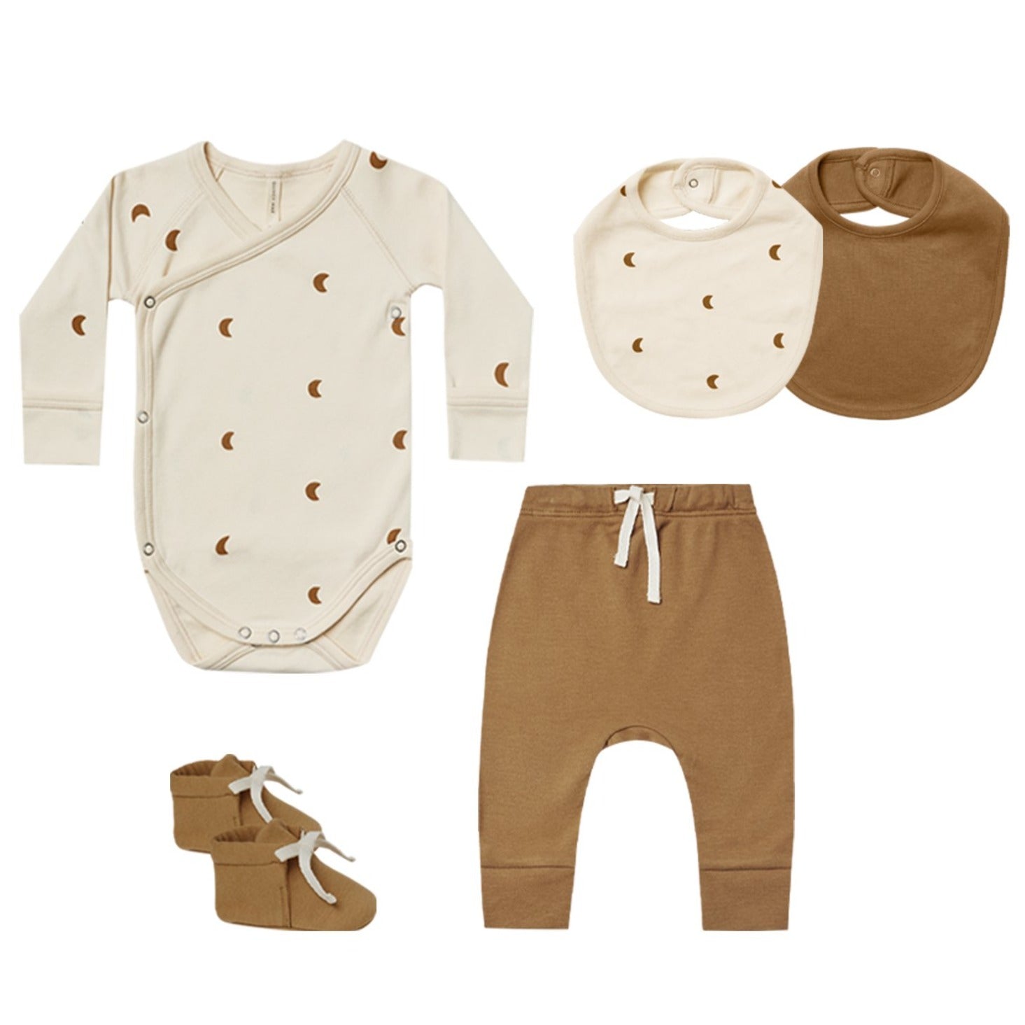 Quiincy Mae Baby Gift Set | Walnut / Moons