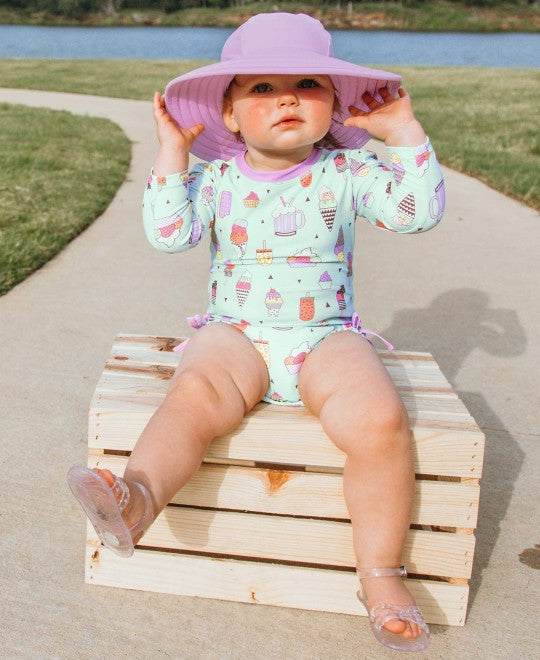 RuffleButts Anything is Popsicle One Piece Rash Guard