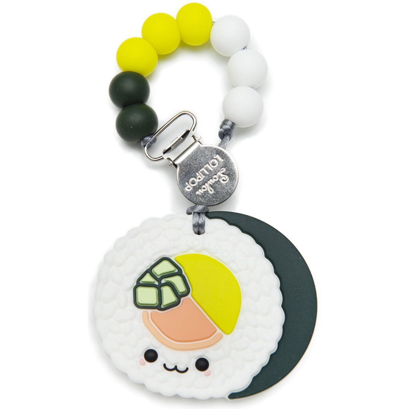 Loulou Lollipop Sushi Roll Silicone Teether Holder Set