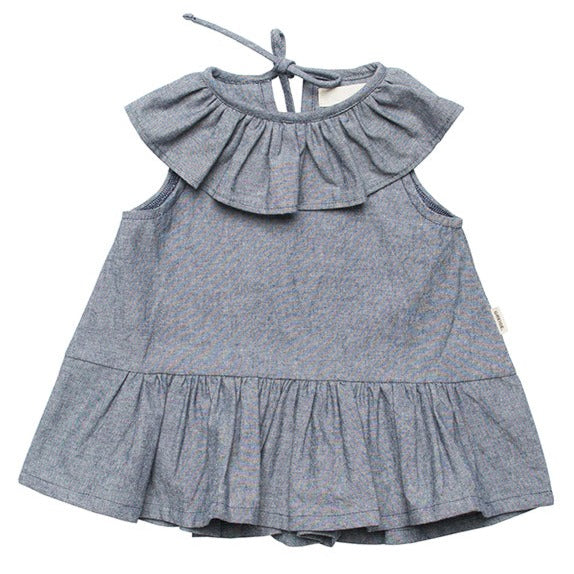 Greige The Sadie Dress | Navy Chambray