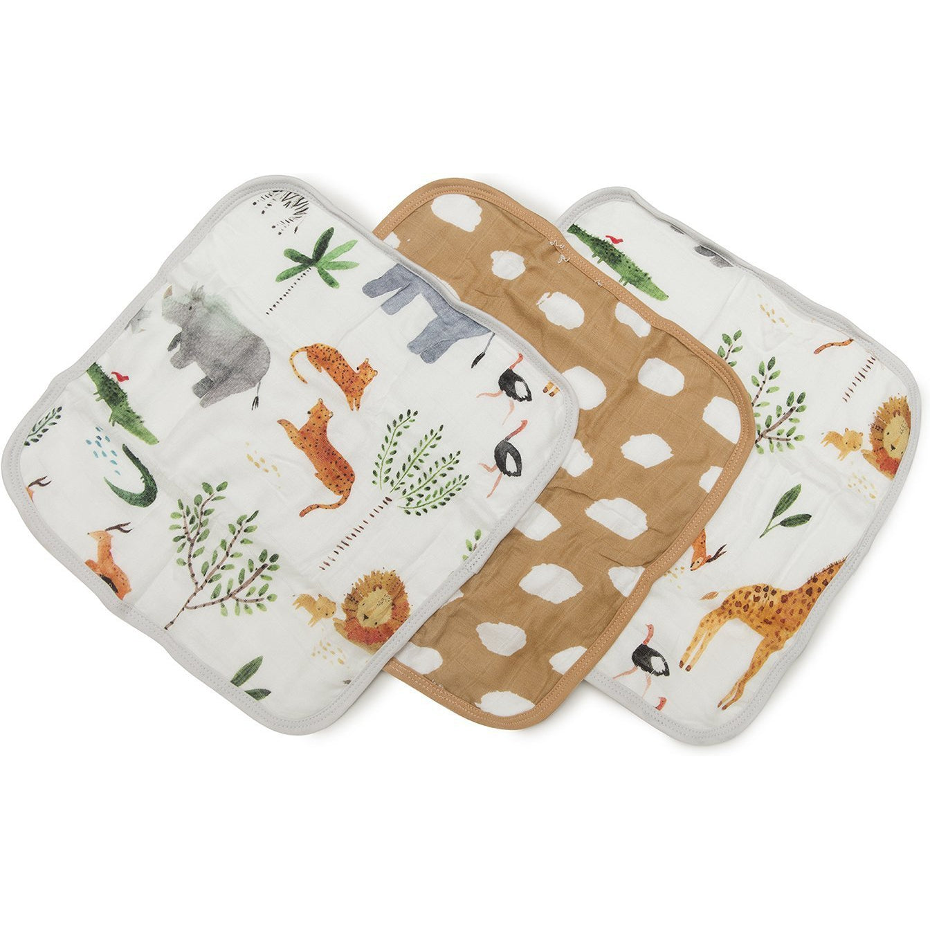 Loulou Lollipop Washcloth 3-pieces Set | Safari Jungle