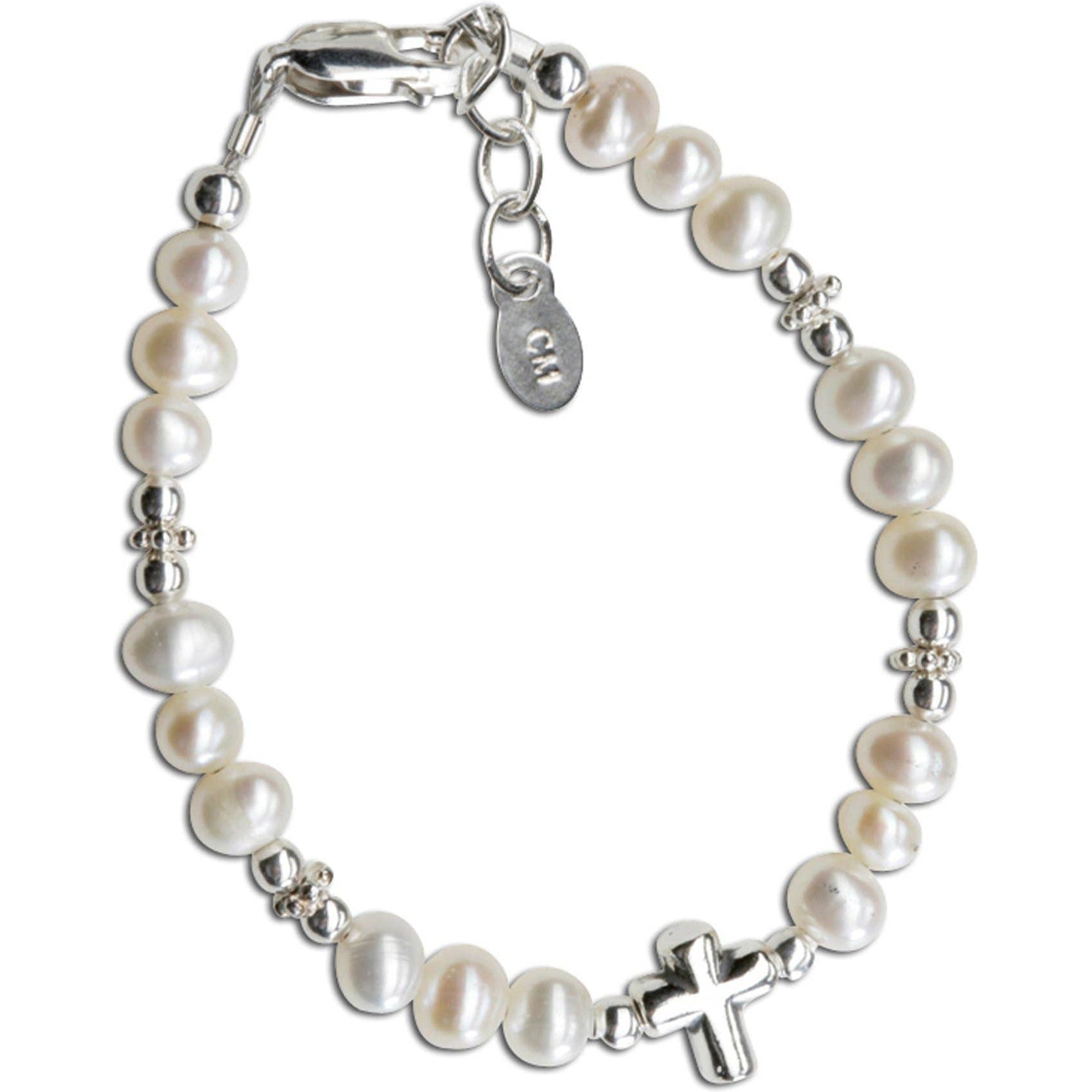 Cherished Moments Sterling Silver Cross Bracelet Baptism or Communion Gift
