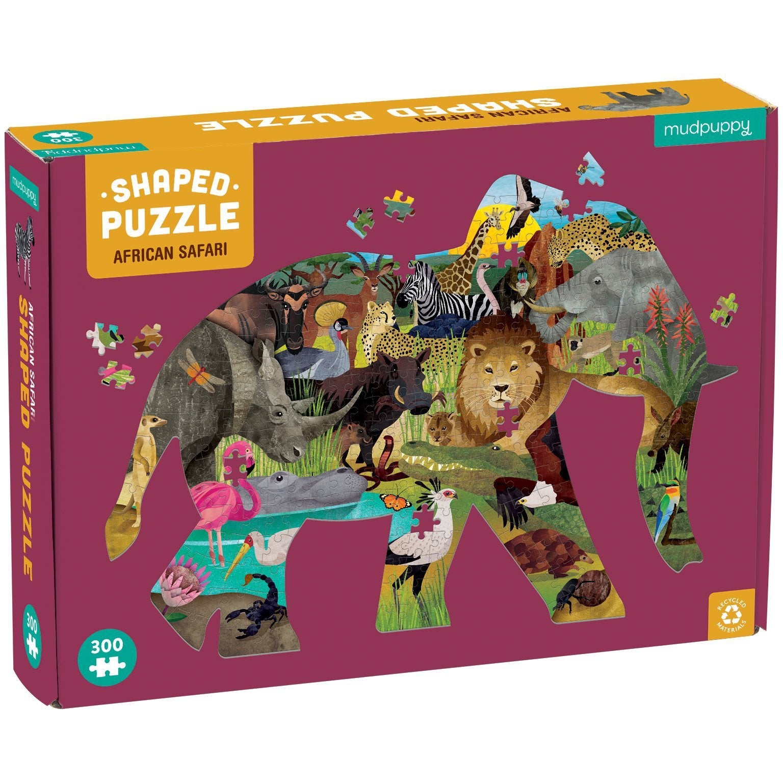 Mudpuppy African Safari 300 Piece Shaped Puzzle