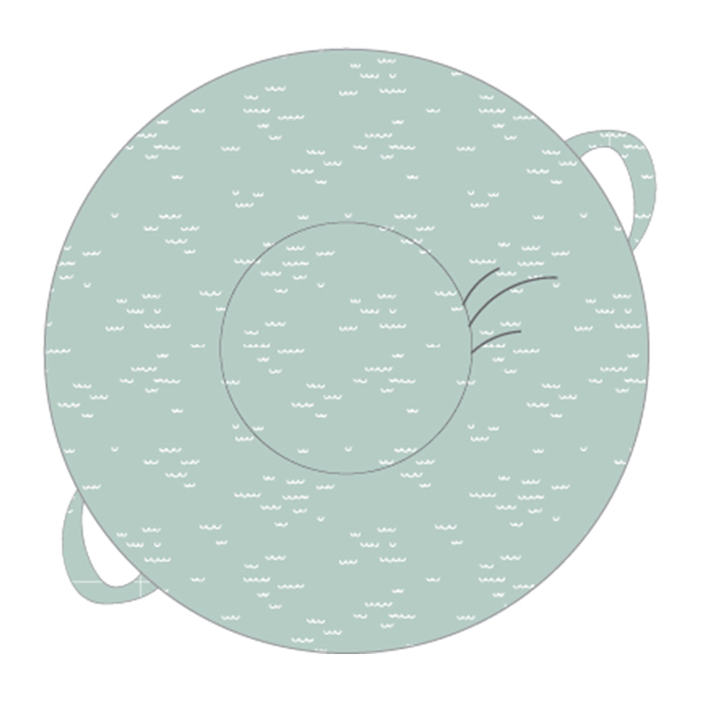 Pello Floor Cushion | Aqua Silver