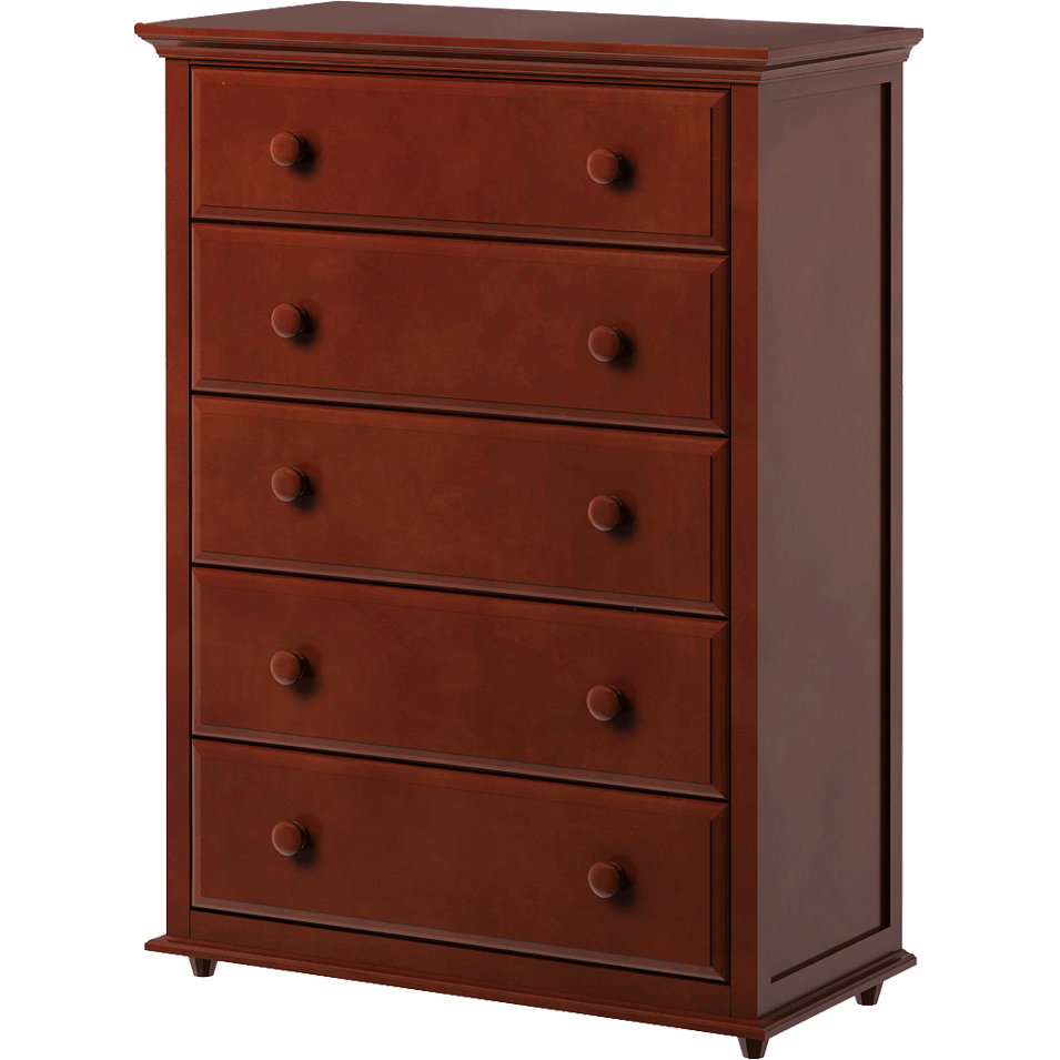 Maxtrix 5 Drawer Dresser with Crown & Base