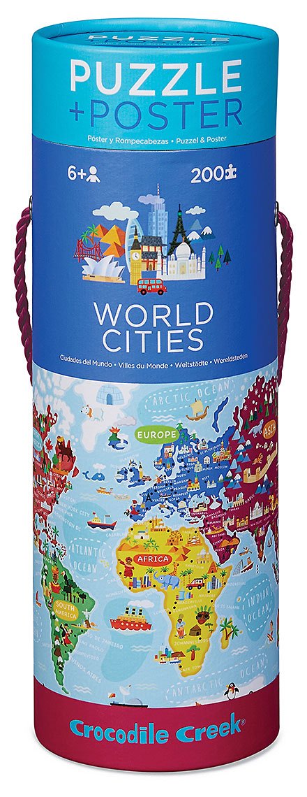 Crocodile Creek Puzzle & Poster World Cities