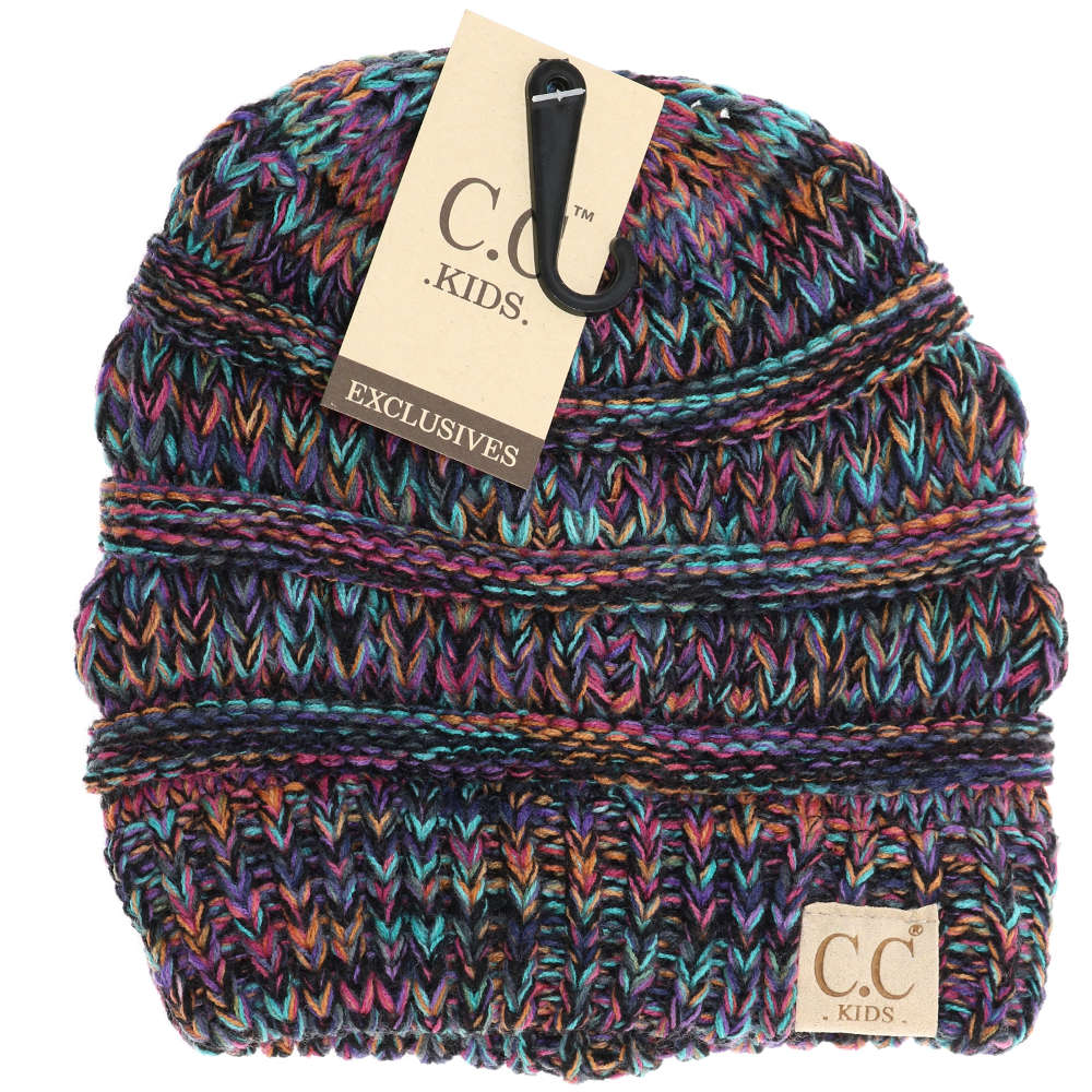 CC Beanie Kids Four-Tone Beanie Black Multi