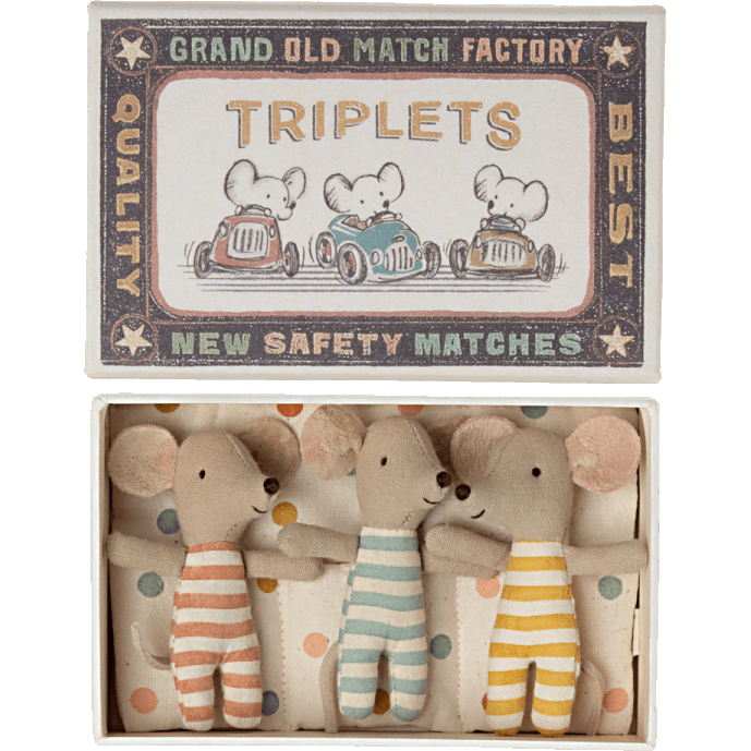 Maileg Baby Triplets in a Box