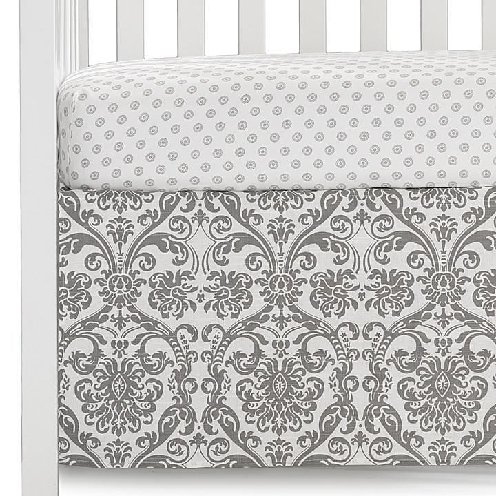 Liz and Roo Madison Gray Crib Skirt
