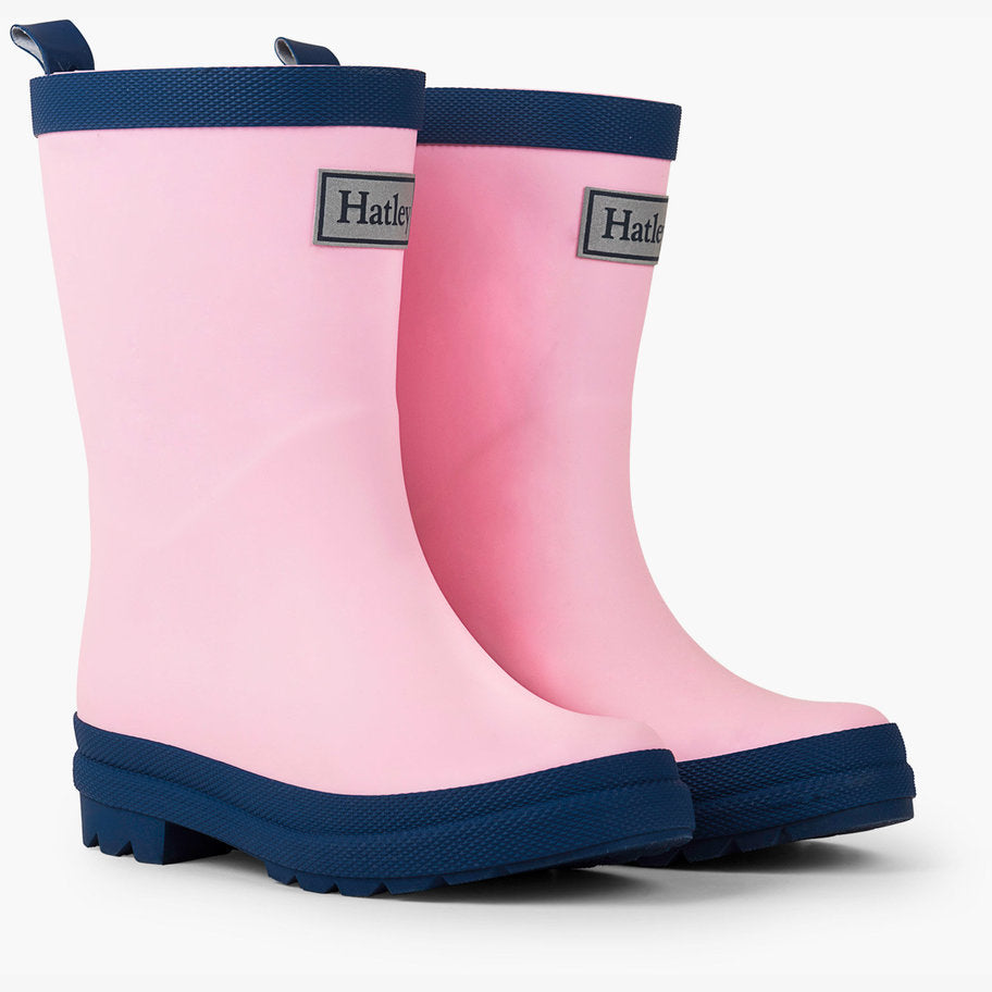 Hatley Pink & Navy Matte Rain Boots