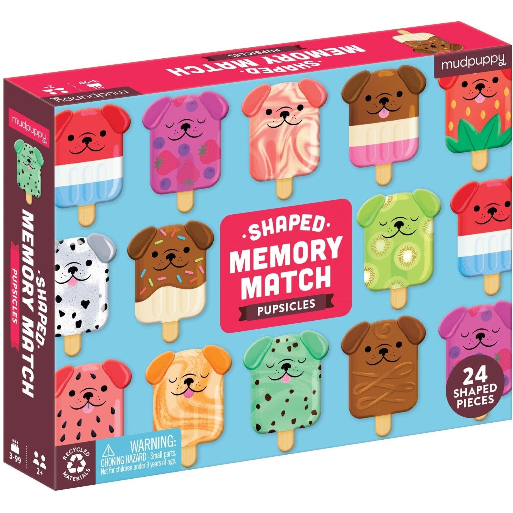 Mudpuppy Pupsicles Shaped Memory Match