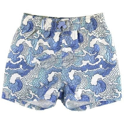 Rufflebutts Swim Trunks | Ocean Camo