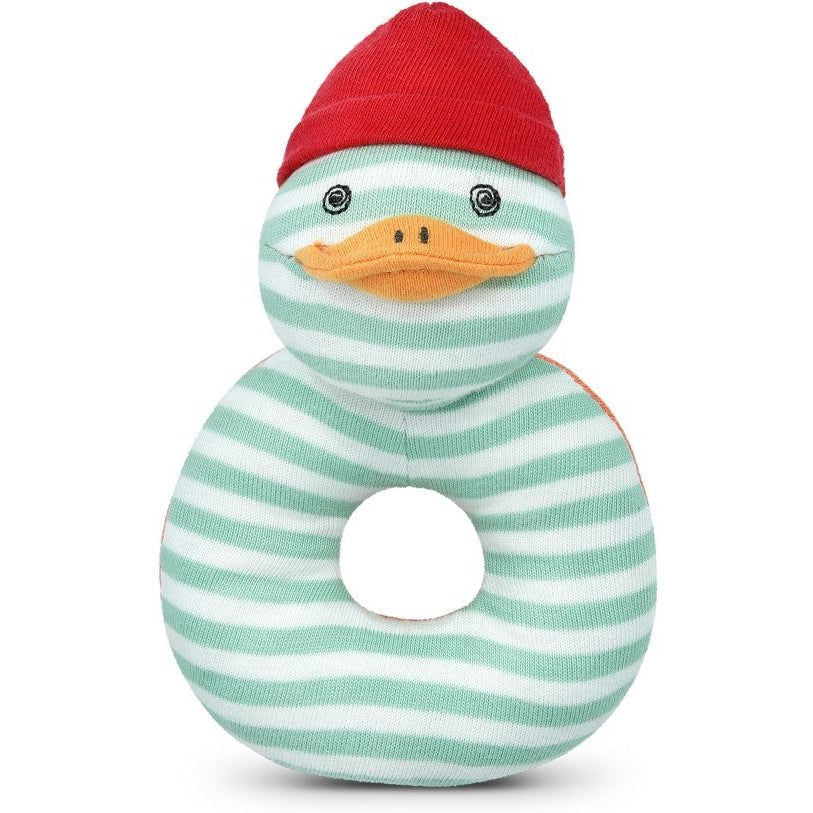 Apple Park Wade Waddles Teething Rattle