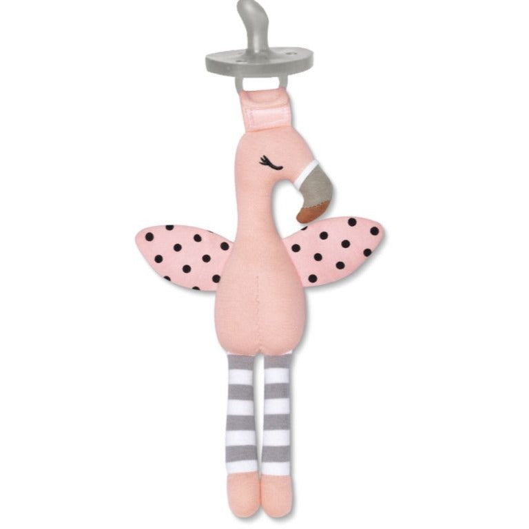 Apple Park Franny Flamingo Pacifier Buddy