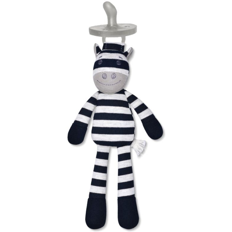 Apple Park Ziggy Zebra Pacifier Buddy
