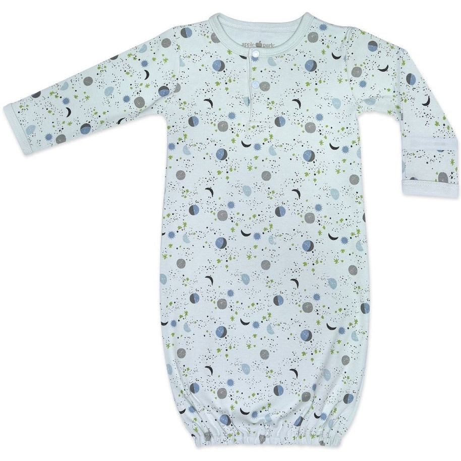 Apple Park Mint Moon & Stars Sleep Gown