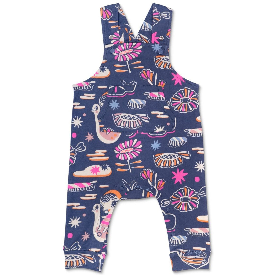 Apple Park Swan Girl Overalls