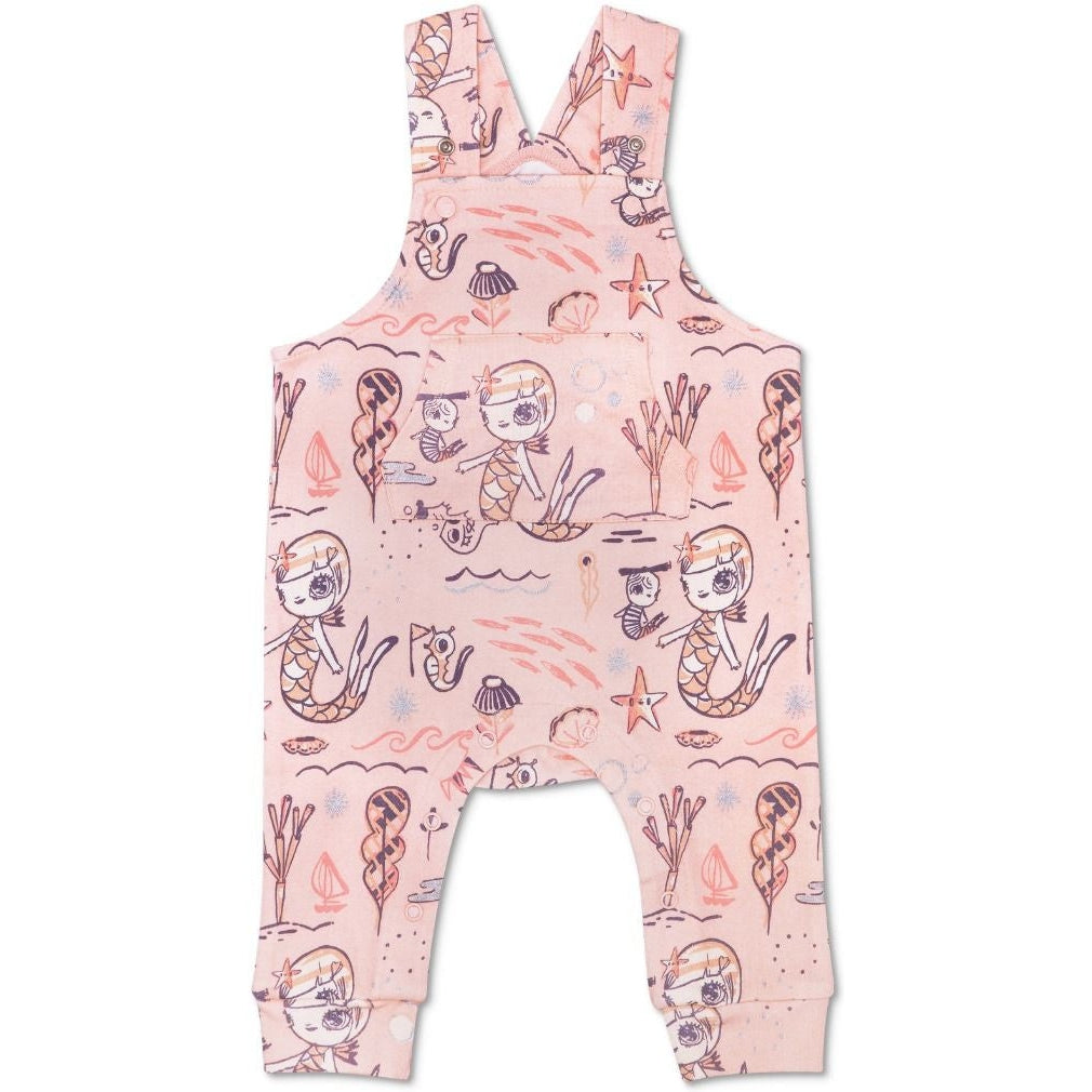 Apple Park Pink Mermaid Overalls