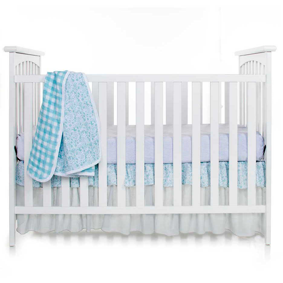 Glenna Jean Willow 3-Piece Bedding Set (Includes quilt, grey micro dot sheet & crib skirt)