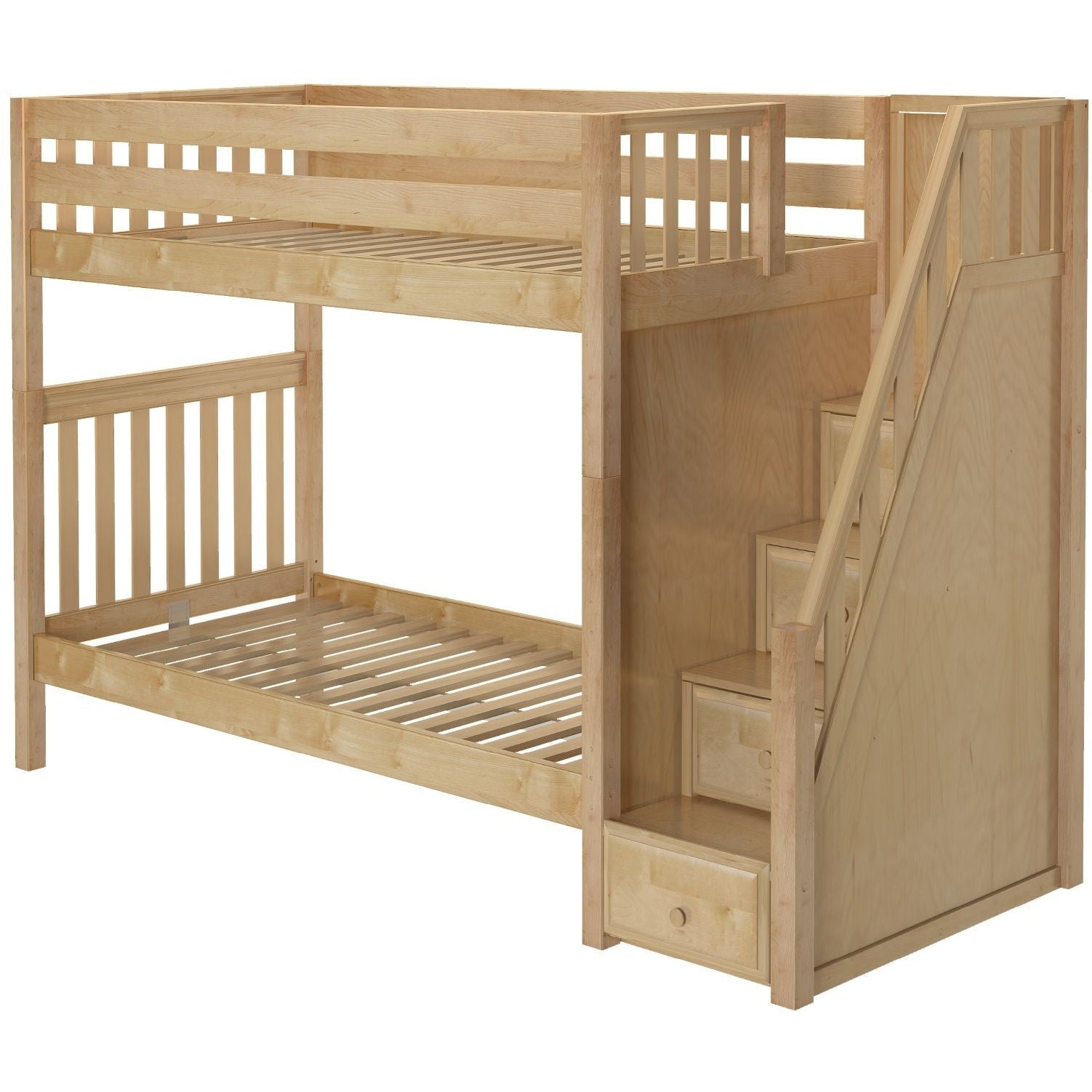 Maxtrix Twin XL High Bunk Bed with Stairs